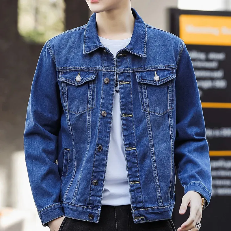 2022 Autumn and Winter New Men's Classic Fashion All-Match Denim Jacket Men's Fleece Thickening Warm High-Quality Jacket S-5XL