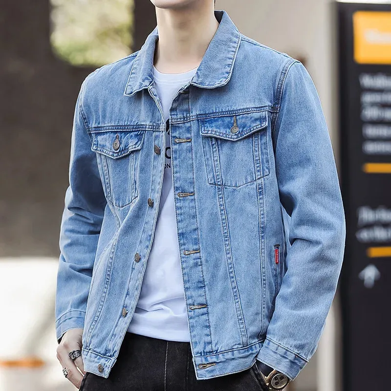 2022 Autumn and Winter New Men's Classic Fashion All-Match Denim Jacket Men's Fleece Thickening Warm High-Quality Jacket S-5XL