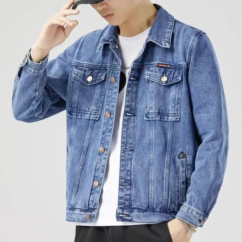 2022 Autumn and Winter New Men's Classic Fashion All-Match Denim Jacket Men's Fleece Thickening Warm High-Quality Jacket S-5XL