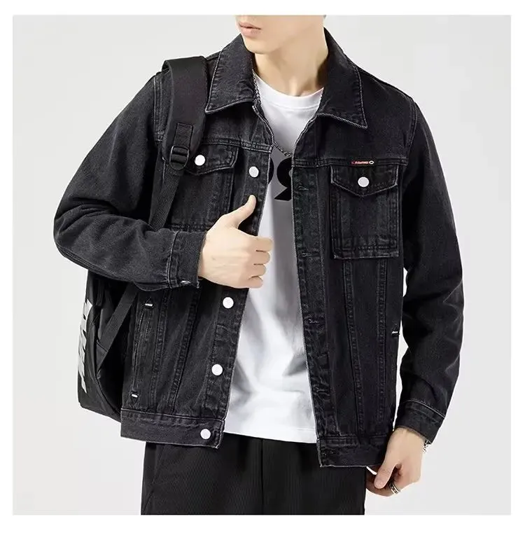 2022 Autumn and Winter New Men's Classic Fashion All-Match Denim Jacket Men's Fleece Thickening Warm High-Quality Jacket S-5XL