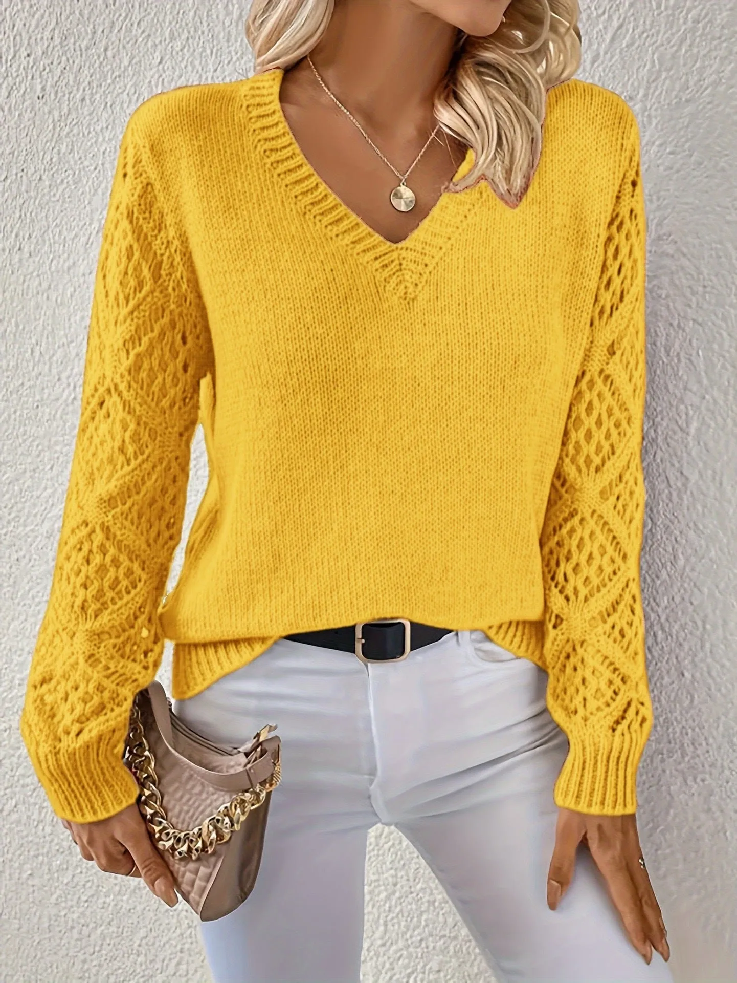 Fashion Hollow Knitted Sweater