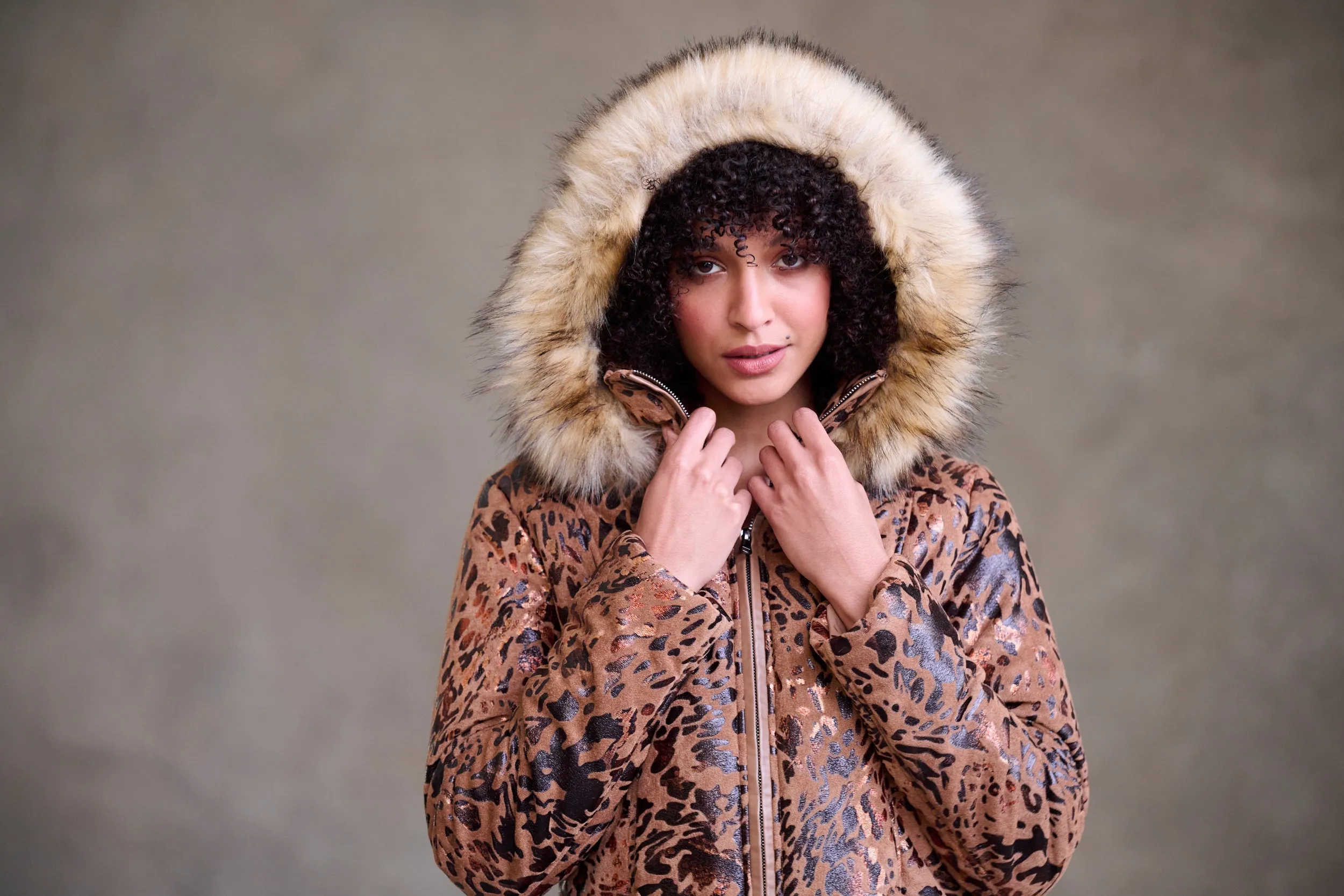 FAUX FURM TRIM TAN COAT was $189 ...now