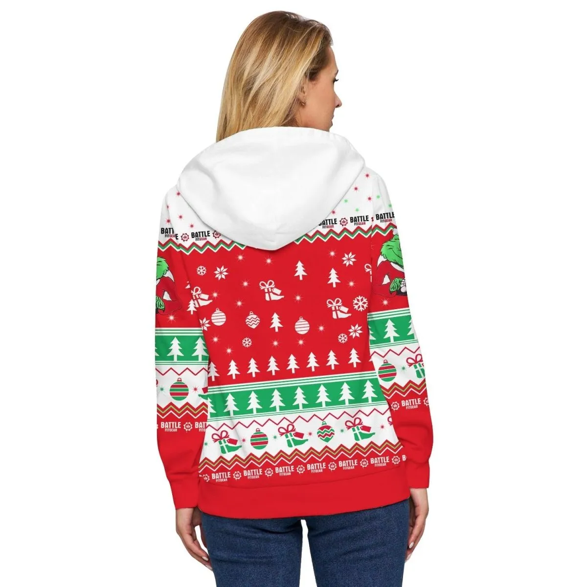 Funny Santa Grinch Pullover & Zip Hoodie