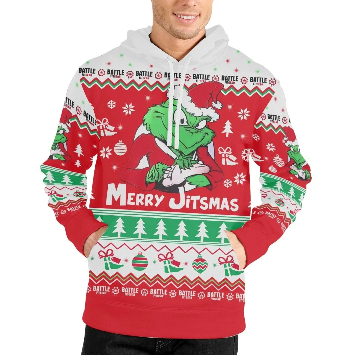 Funny Santa Grinch Pullover & Zip Hoodie