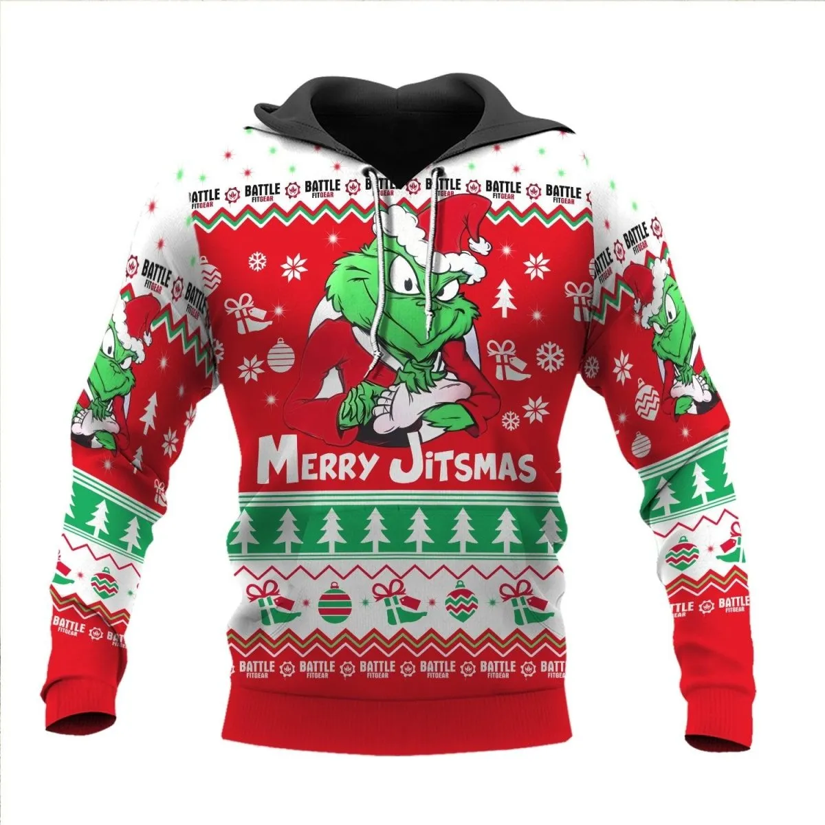 Funny Santa Grinch Pullover & Zip Hoodie