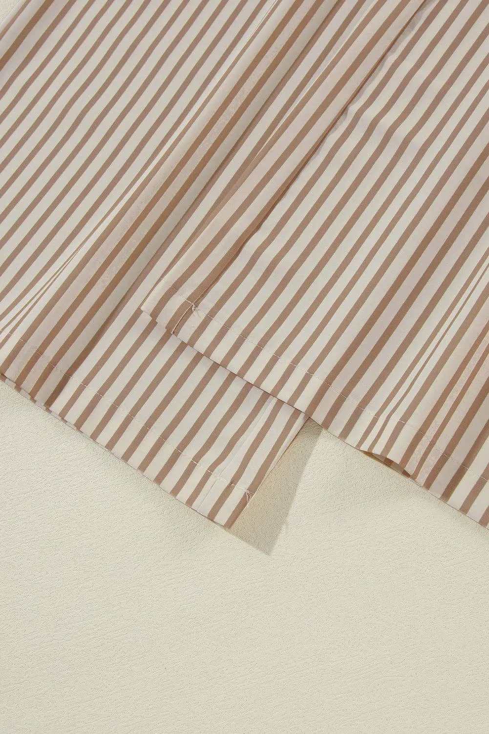 Khaki Stripe Wide Leg Pants