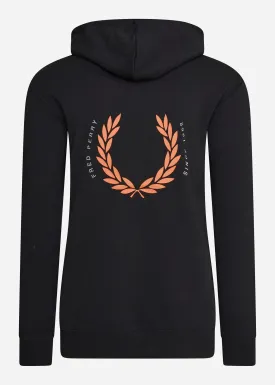 Laurel wreath hooded sweatshirt - black