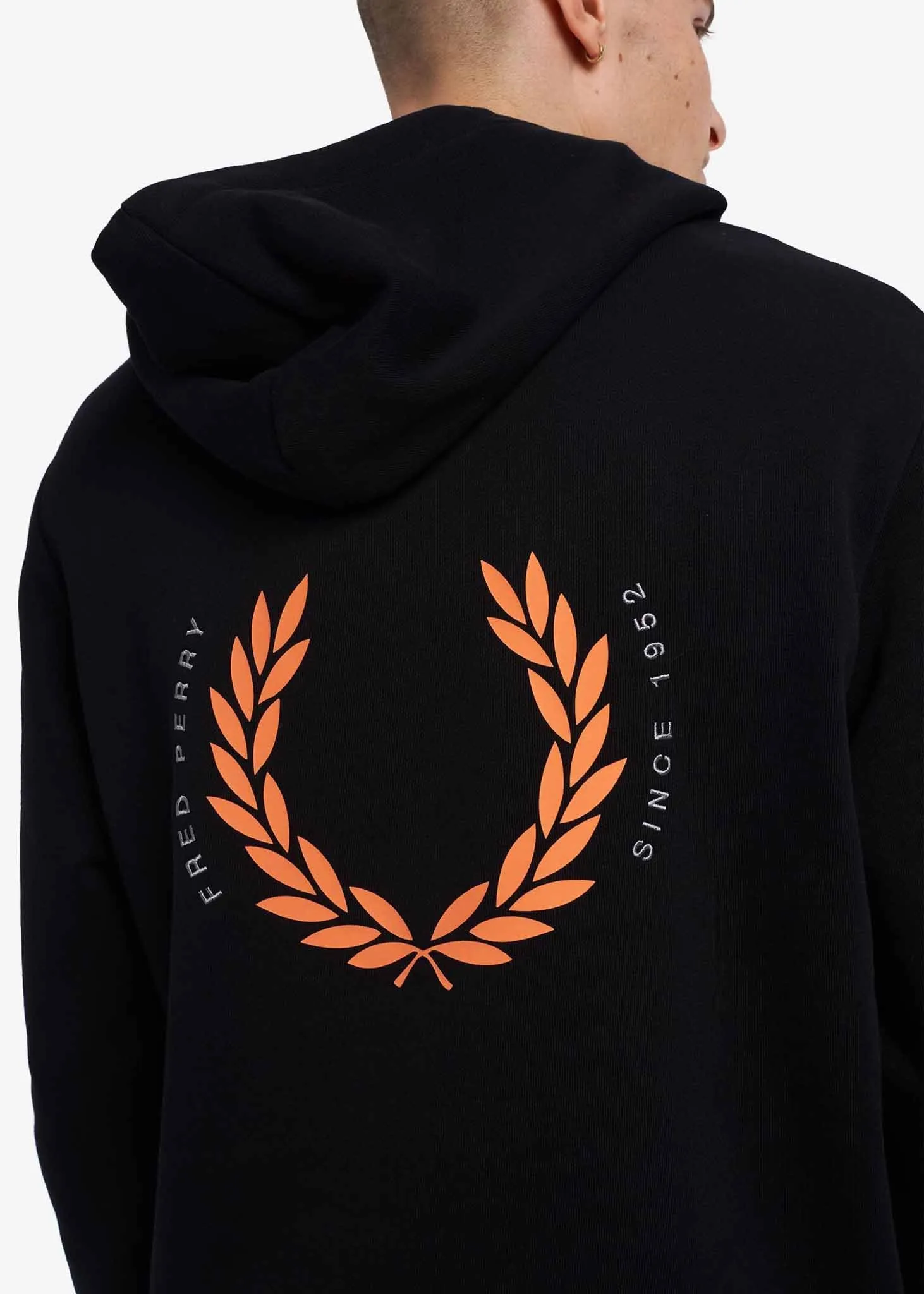 Laurel wreath hooded sweatshirt - black