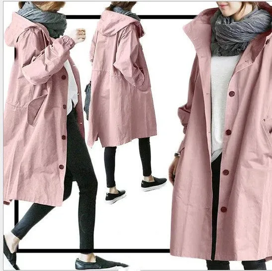 Miranda  Langer Damen-Windbreaker im lssigen Stil