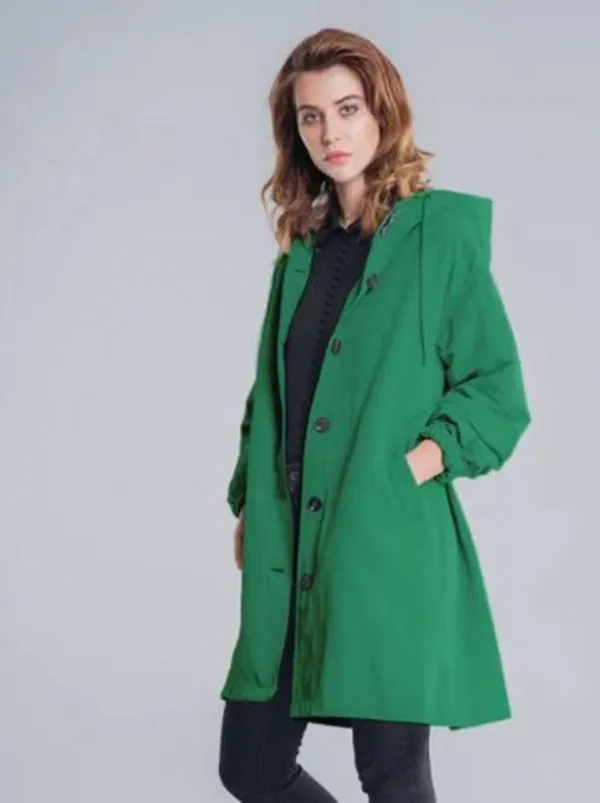 Miranda  Langer Damen-Windbreaker im lssigen Stil