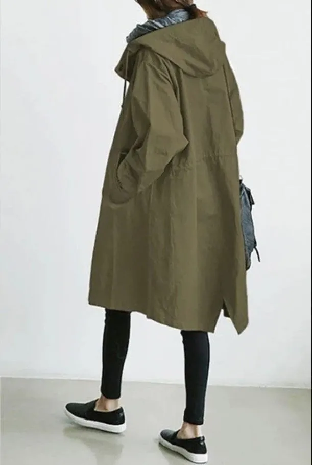 Miranda  Langer Damen-Windbreaker im lssigen Stil