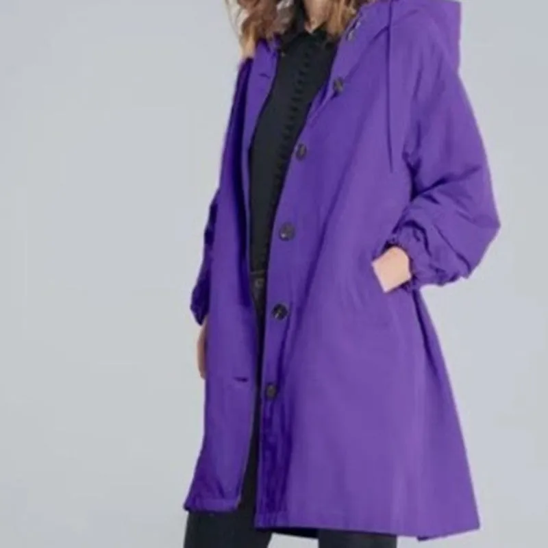 Miranda  Langer Damen-Windbreaker im lssigen Stil