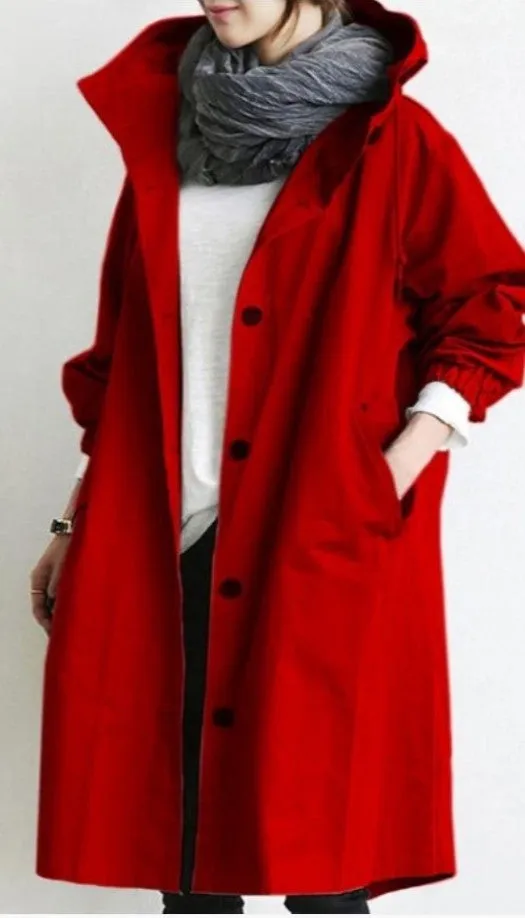 Miranda  Langer Damen-Windbreaker im lssigen Stil