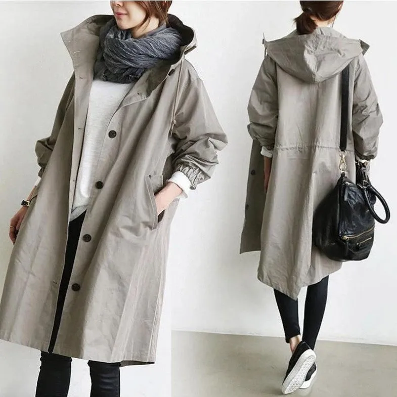 Miranda  Langer Damen-Windbreaker im lssigen Stil