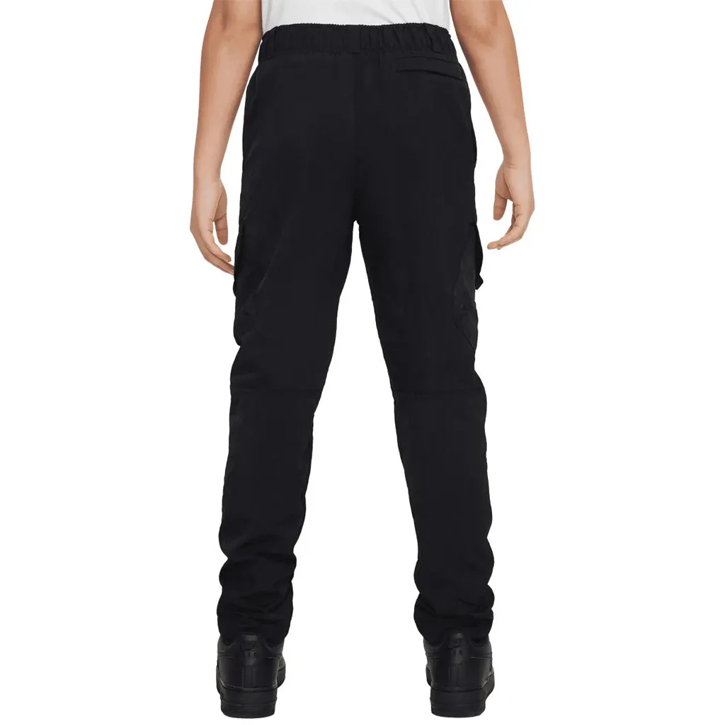 NIKE YOUTH OUTDOOR PLAY WOVEN CARGO PANTS - BLACK
