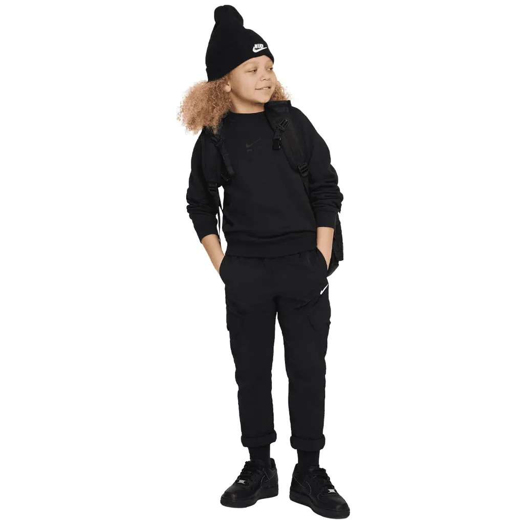 NIKE YOUTH OUTDOOR PLAY WOVEN CARGO PANTS - BLACK