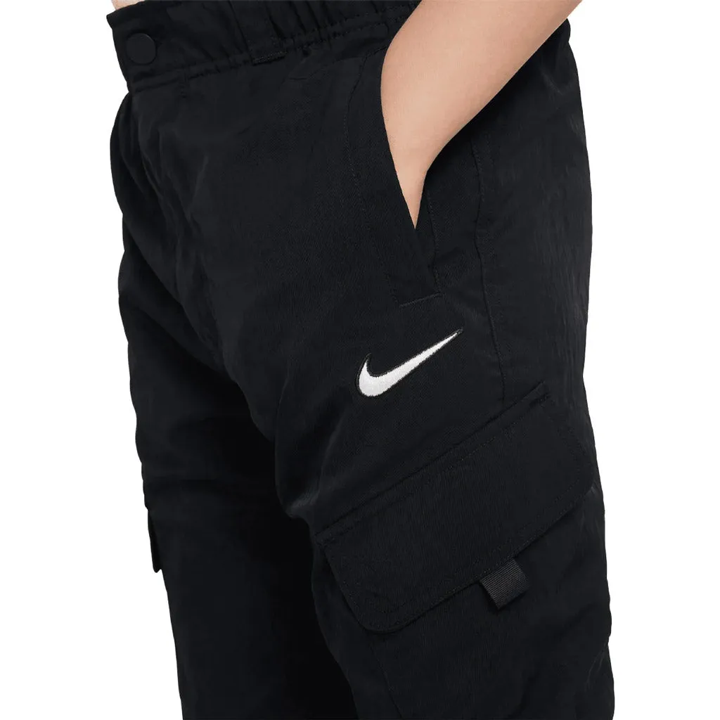 NIKE YOUTH OUTDOOR PLAY WOVEN CARGO PANTS - BLACK