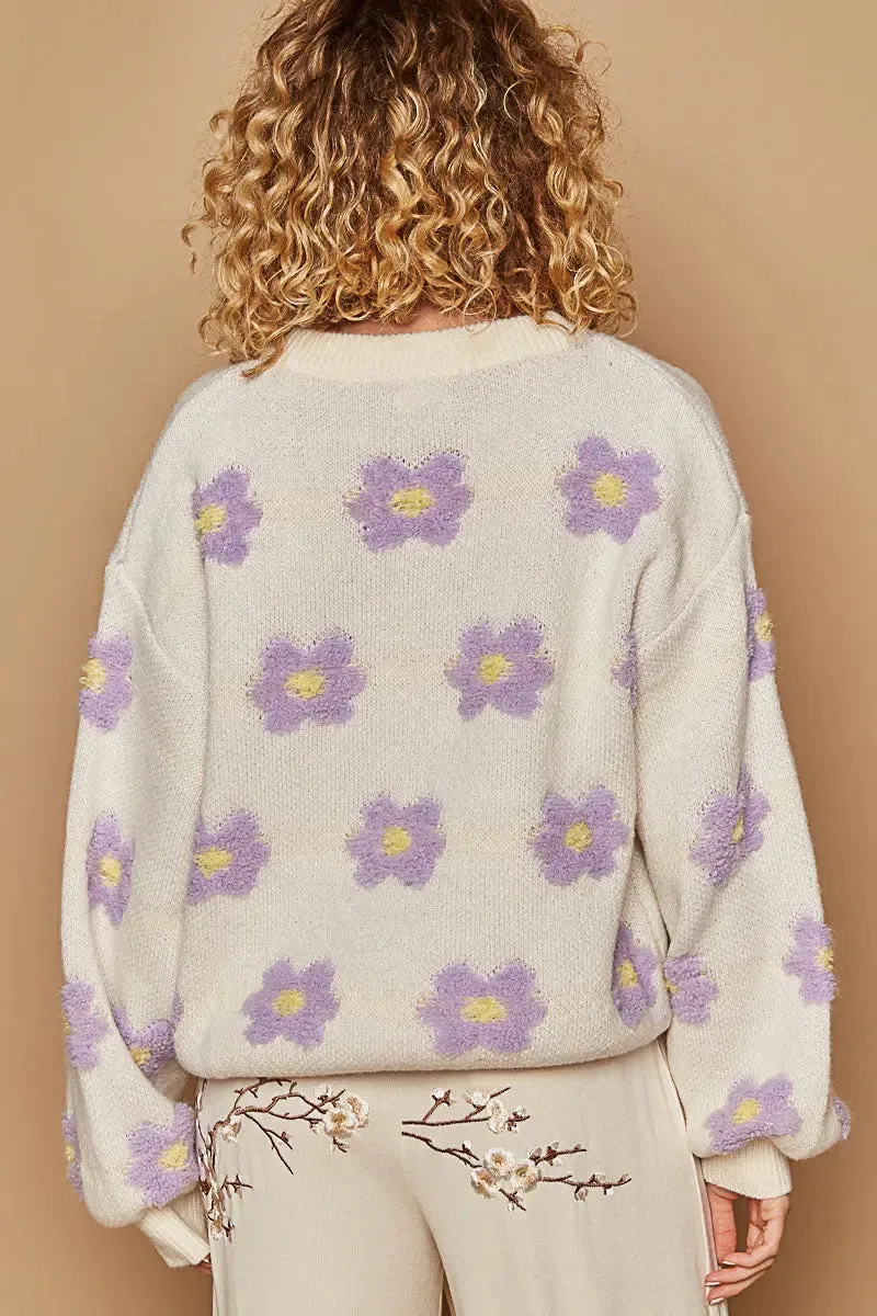 Pol Clothing Inc. Dancing With Daisies Sweater – Cozy, Playful & Effortlessly Chic