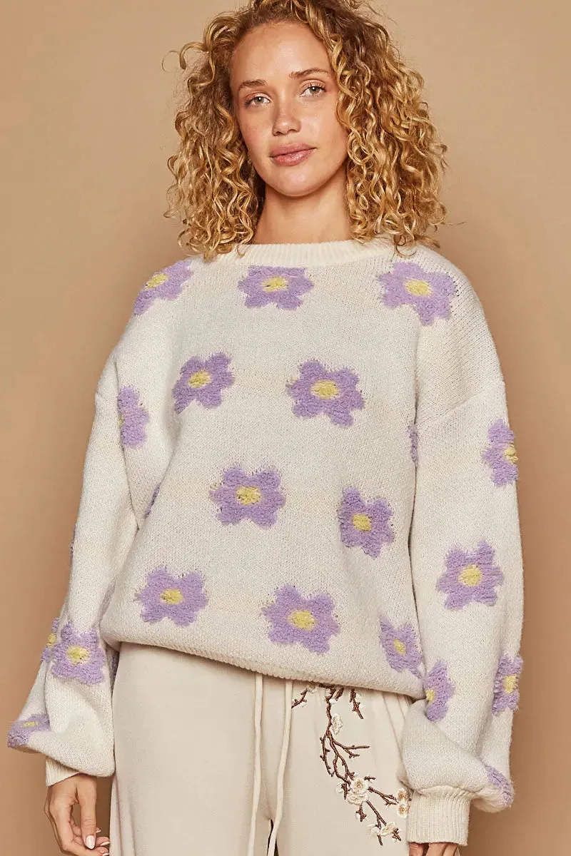 Pol Clothing Inc. Dancing With Daisies Sweater – Cozy, Playful & Effortlessly Chic
