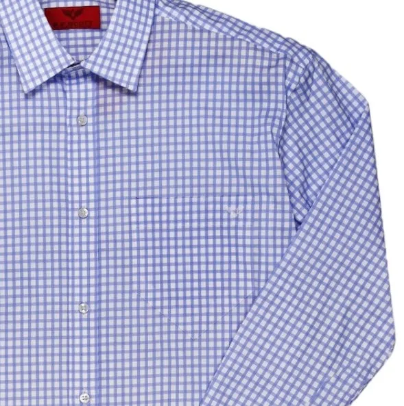 R.F. Scott Fielding Long Sleeve Shirt: Checked - Blue