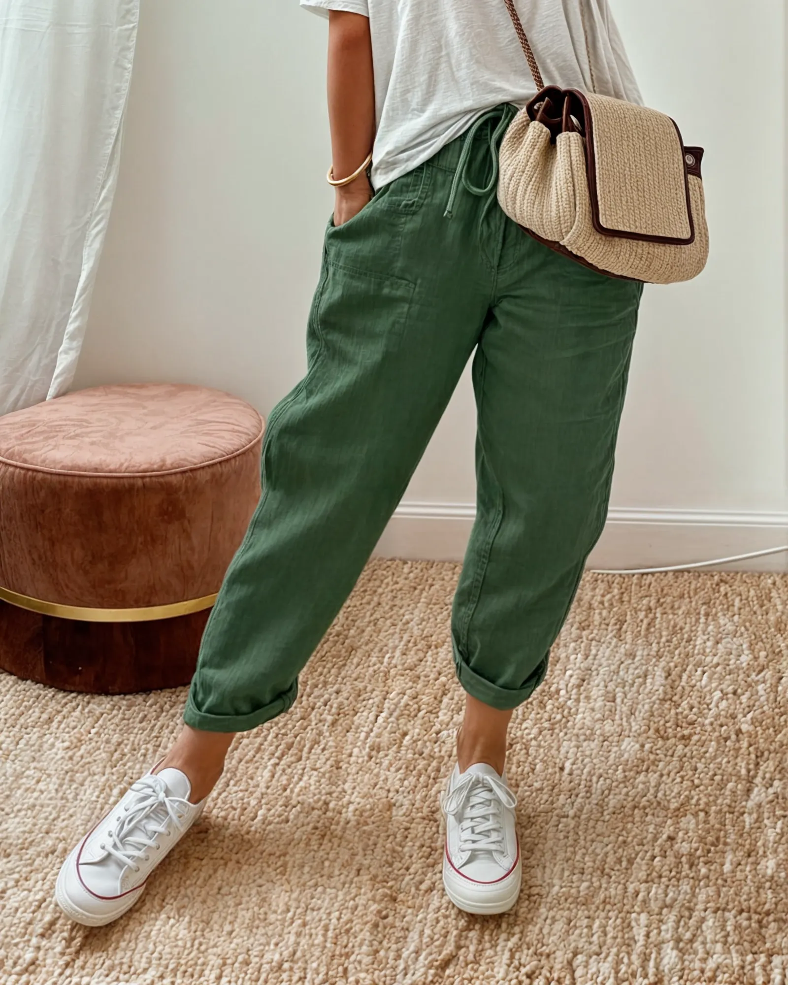 Rosa | Elegant linen blend trousers