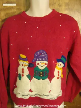 Snowman Friends Ugly Sweater for Xmas
