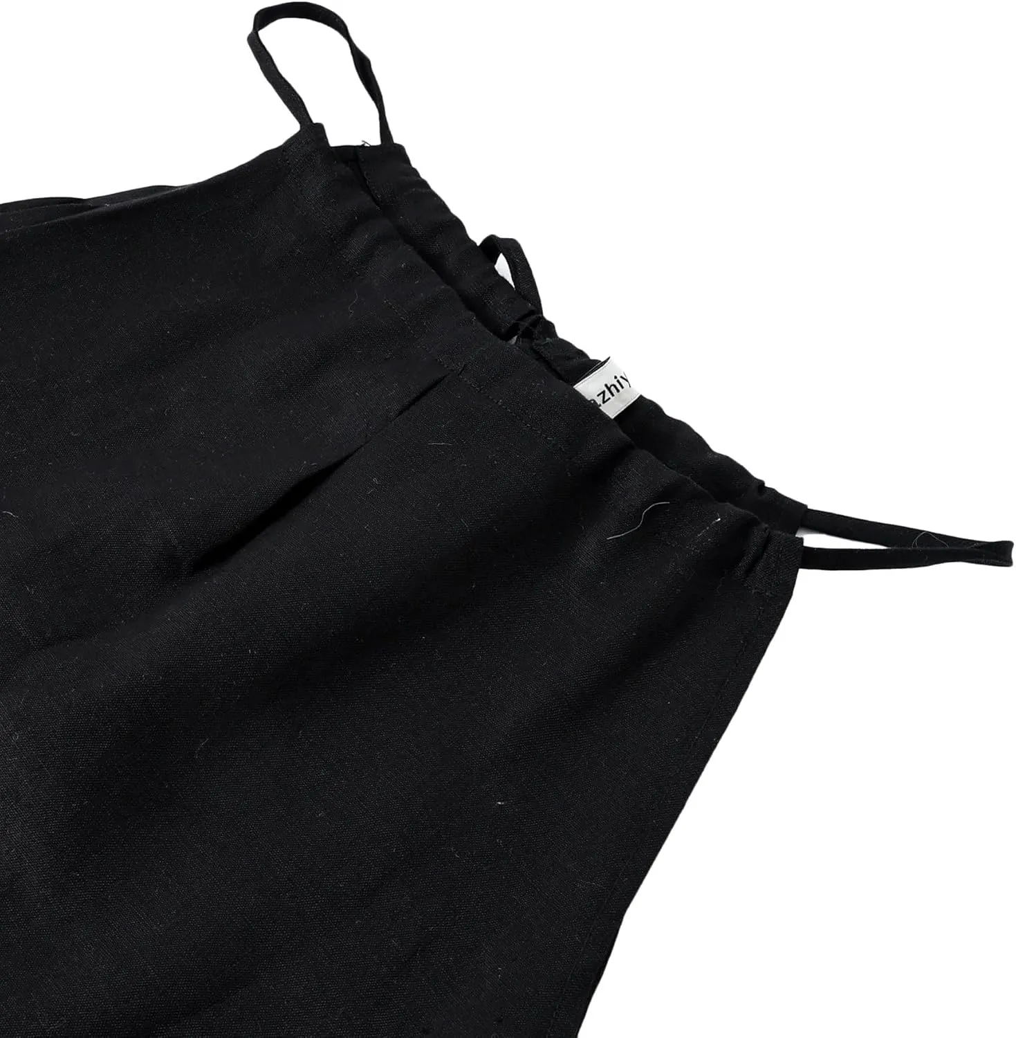 Women's 100% Linen Sleevelesss Halter Splits Midi Dresses
